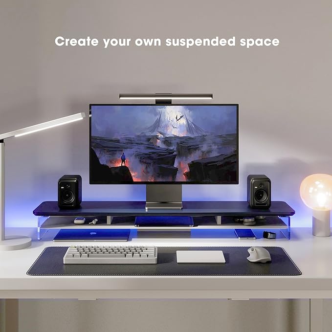 Fenge Acrylic Monitor Stand Riser, 42.5 Inches Dual Monitor Stand - Image 7