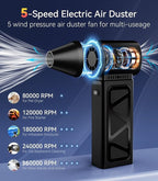 Compressed Air Duster, 360000 RPM Electric Air Duster, Rechargeable Cordless - Image 5