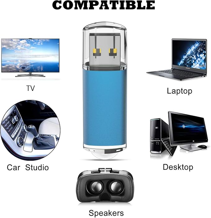 TOPESEL 5 Pack 2GB USB 2.0 Flash Drive Memory Stick Thumb Drives - Image 7