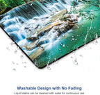 Mouse Pad, Forest Waterfall Natural Scenery Mouse Pad Custom Design, Square - Image 5