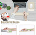 MOSISO Wrist Rest Support for Mouse Pad&Keyboard Set, Rectangular Ergonomic - Image 2