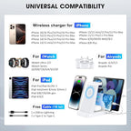 Wireless Charger for iPhone - 5 in 1 Charging Station for Multiple Devices - Image 3