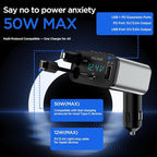 Bluetooth Car Adapter, 5 in 1 Retractable Car Phone Charger - Image 3