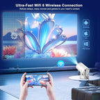 Mini Projector with Wifi and Bluetooth 5.4, Portable Proyector 4K Support - Image 4