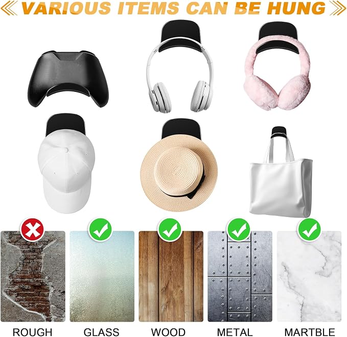 30 Pcs Headset Wall Holder Adhesive Gaming Headset Holder Hooks - Image 4