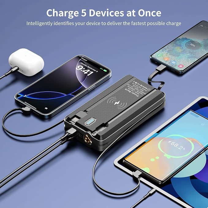 Solar Power Bank Portable Charger 52800mAh 5V/3A Fast Charging Battery Pack - Image 7