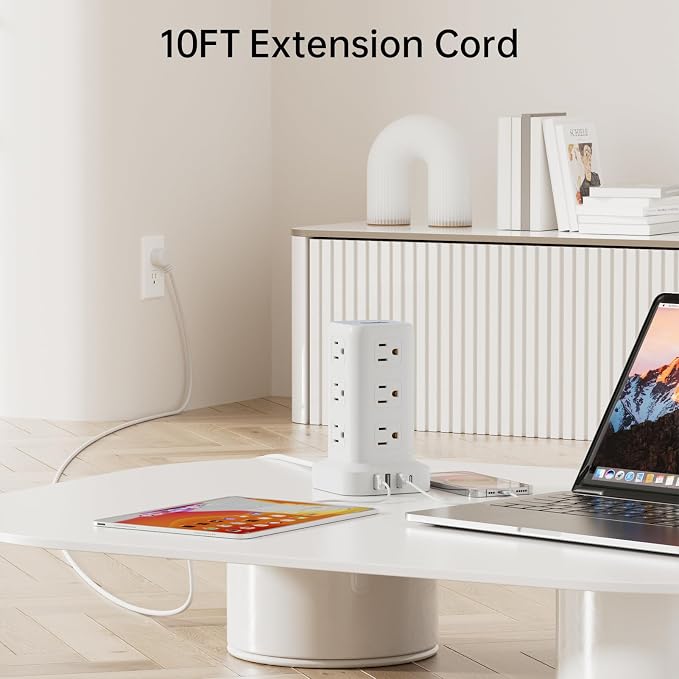 PD20W Power Strip Tower Surge Protector Power Strip - Image 4