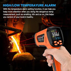 -40℉~3632℉, MESTEK Infrared Thermometer Temperature Gun, High Temp Thermometer - Image 3