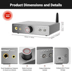 AIYIMA DAC A7 Mini Desktop Bluetooth DAC, USB C Digital to Analog Audio - Image 3