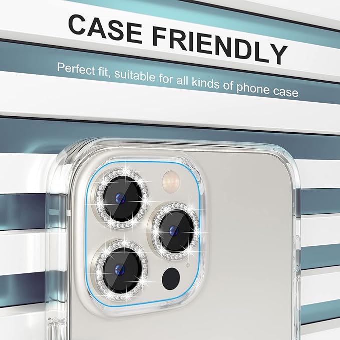 Choiche [3+1 for iPhone 13 Pro/iPhone 13 Pro Max Camera Lens Protector Bling - Image 4