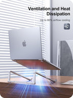 Laptop Stand for Desk, Aluminum Computer Stand for Laptop, Foldable Laptop Riser - Image 3