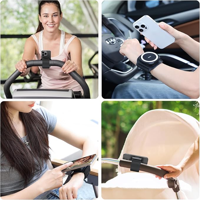 VRIG 360 Rotatable Magnetic Wristband Phone Holder, Armband Cell Phone Holder - Image 6
