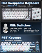 Y75 Gasket Wireless Mechanical Keyboard, 75% Hot-Swappable - Image 6