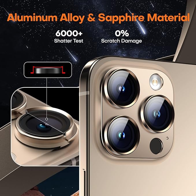 Camera Lens Protector for iPhone 16 Pro Max/16 Pro/15 Pro Max/15 Pro/14 Pro - Image 5