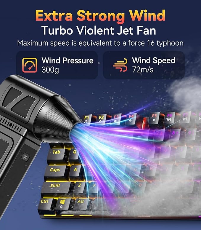 Compressed Air Duster, 360000 RPM Electric Air Duster, Rechargeable Cordless - Image 3