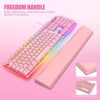 RedThunder K10 Wired Gaming Keyboard and Mouse and Wrist Rest Combo, RGB Backlit - Image 4