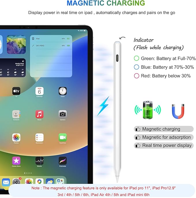 Pencil 2nd Generation Magnetic Wireless Charging: HATOKU Stylus Pen - Image 3