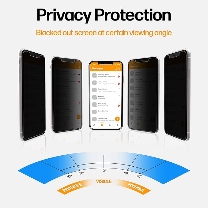 Power Theory Designed for iPhone 11, iPhone XR Privacy Screen Protector - Image 3