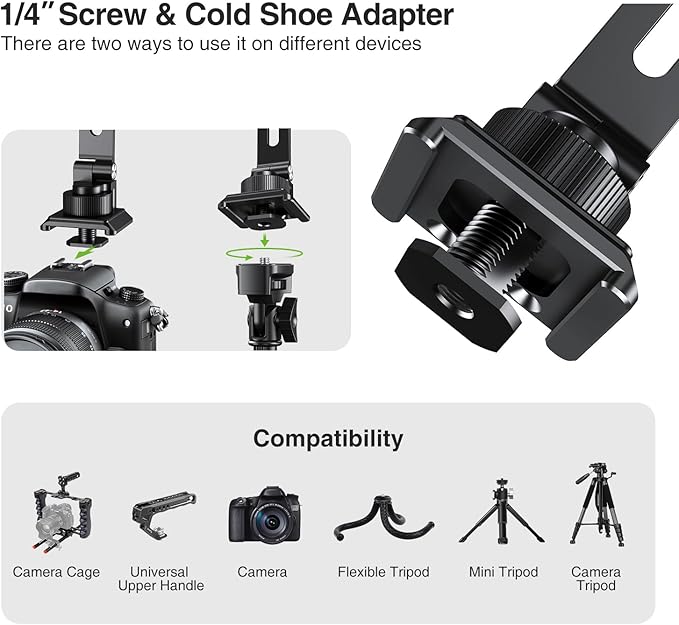 elitehood Aluminum Tripod Phone Mount Adapter - Image 3