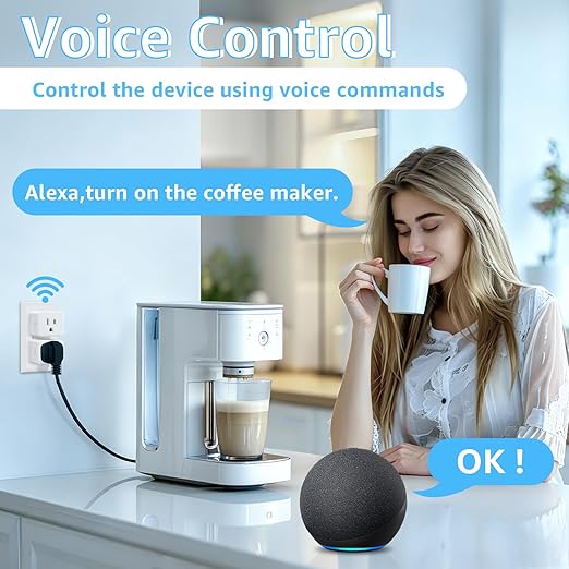 WiFi Plug with Switch, Compatible with Alexa and Google Home via Tuya, Compact - Image 5