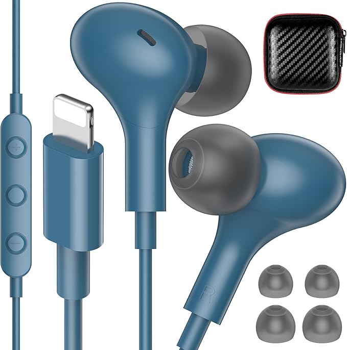 iMangoo for Apple MFi-Certified Headphones for Lightning Wired Earbuds Magnetic by iMangoo