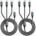 3 in 1 USB C to Multi Charging Cable, Travel Charger Cables by Firsting