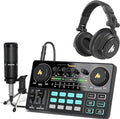 MAONO Podcast Equipment Bundle Audio mixer Headphone All-in-One Studio by MAONO