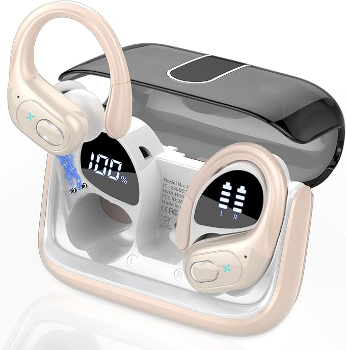 Wireless Earbuds 75hrs Bluetooth 5.4 Headphone Sport, 2026 Bluetooth Earbuds by Aptkdoe