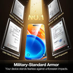 TORRAS Screen Protector for iPhone 2023 Diamond Shield Shatterproof Full - Image 2