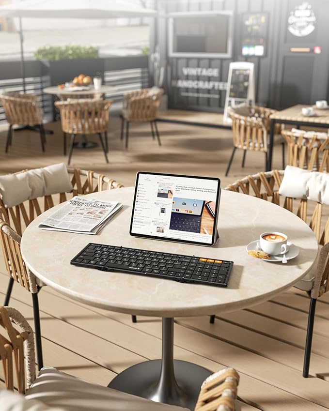 ProtoArc Foldable Bluetooth Keyboard, XK01 Full-Size Portable Wireless Keyboard - Image 9