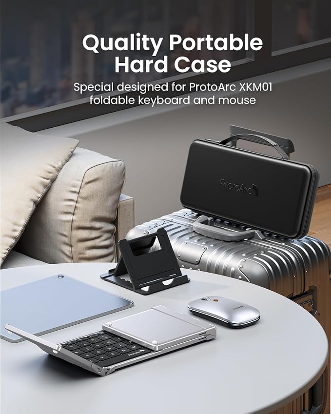 ProtoArc Foldable Keyboard and Mouse, XKM01 True Full-Size Folding Wireless - Image 3