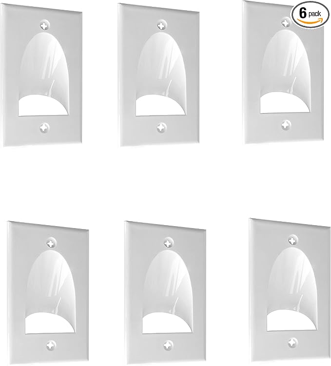 BestMounts - 6 Pack Inner Nose Behind Wall Cable Management TV Cord Hider by BestMounts