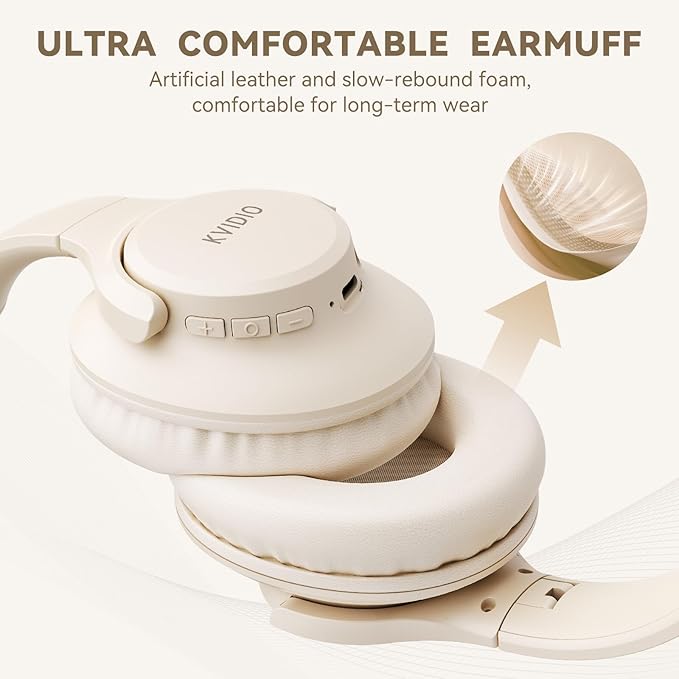 KVIDIO Bluetooth Headphones Over Ear, 65 Hours Wireless Headphones - Image 7