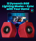 Edifier Hecate RGB Gaming Speakers, 32W Peak Power, Game/Movie/Music Modes - Image 3