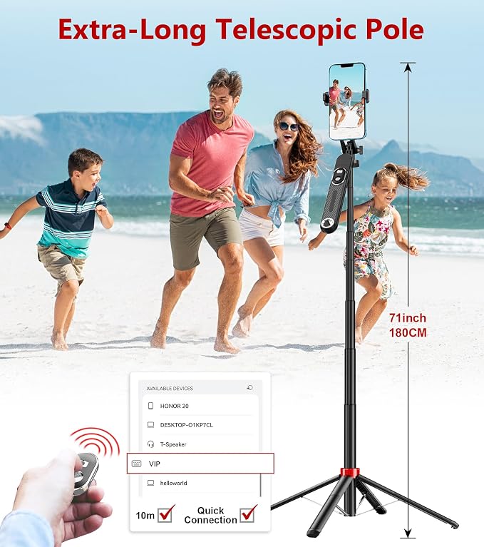 Huryfox Selfie Stick Phone Tripod - Image 5