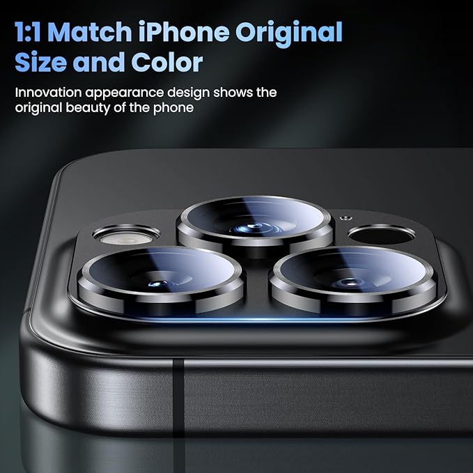 Uyiton Compatible with Phone 16 Pro/Phone 16 Pro Max Camera Lens Protector - Image 5