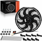 A-Premium 12'' 12 inch Slim Fan Pull Universal Electric Radiator Cooling Fan by A-Premium