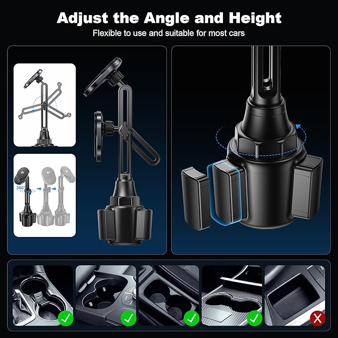 for Qi2 15W Wireless MagSafe Car Mount Charger Cup Phone Holder, 15W Fast - Image 4