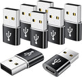 USB to USB C Adapter 8 Pack, USB to Type C Adapter, USBA Charger Type-C Fast by AiNEERich