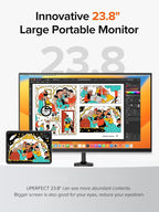 UPERFECT 24" 120Hz Portable Monitor 1080P 100% sRGB - Image 2