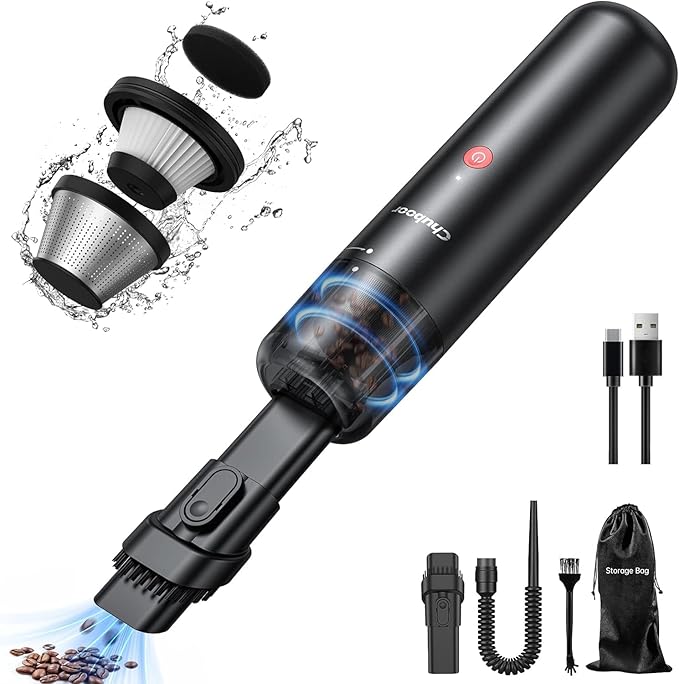 Chuboor Mini Vacuum, Powerful Cordless Rechargeable Hand Held Vacuum by Chuboor