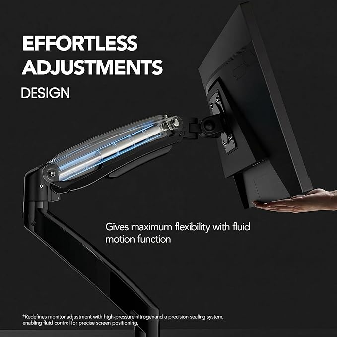 HUANUO Dual Monitor Stand for 13″–40″, Premium Dual Monitor Mount - Image 5
