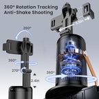 P08 Auto Face Tracking Phone Holder, No APP, 360°Rotation Phone Tracking Gimbal - Image 4