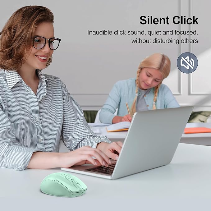 TECKNET Wireless Mouse Silent 4800 DPI Computer USB A & Bluetooth Mouse 6 - Image 5