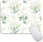 Square Mouse Pad Pretty Leaves, Personalized Premium-Textured Custom Mouse Mat by Armanza