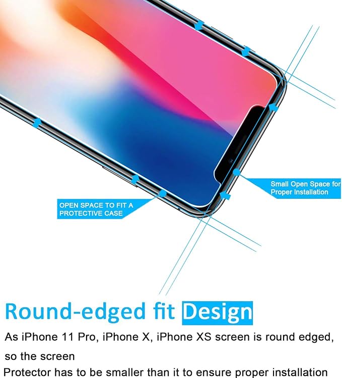 NEW'C 3 Pack Designed for iPhone 11 Pro and iPhone X and iPhone XS Screen - Image 3