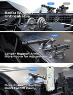 CHGeek Wireless Car Charger, 15W Fast Charging Auto Clamping Car Charger Phone - Image 5