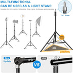 10 x 6.9 Ft Photo Backdrop Support Stand, MSKIRA Adjustable Background Stand - Image 5