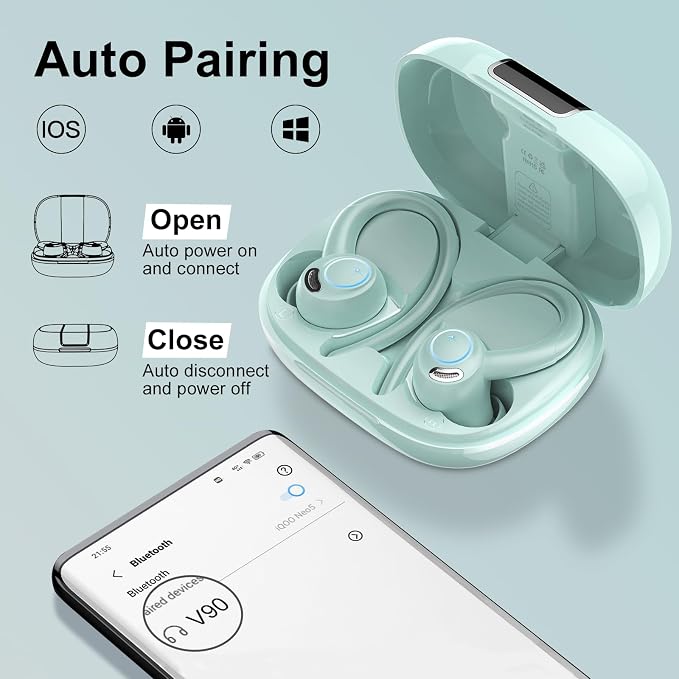 Wireless Earbuds Bluetooth 5.3 Headphones Sports, 48Hrs Playtime Bluetooth - Image 6