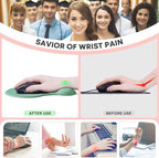 JIKIOU Mouse Pad, 2 Pack Ergonomic Mouse Pads - Image 3